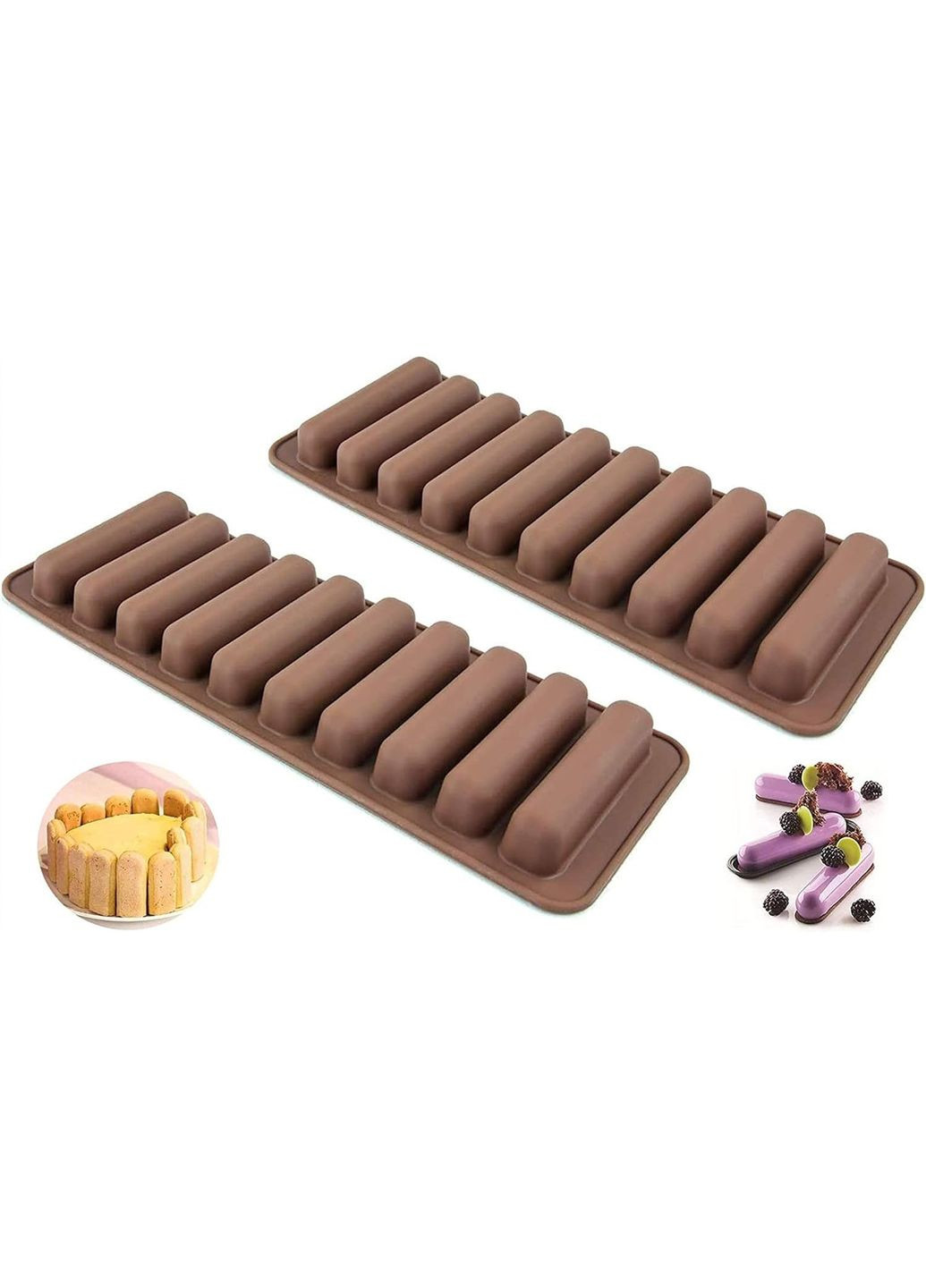 Форма силиконовая для льда и выпечки печенья Хомка, Дамские Пальчики, батончиков, бисквитов, палочек Савоярди A-Plus (282596074)