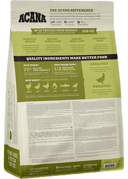 Сухой корм для кошек всех пород Grasslands Cat 1.8 кг (a64218) Acana (280951642)