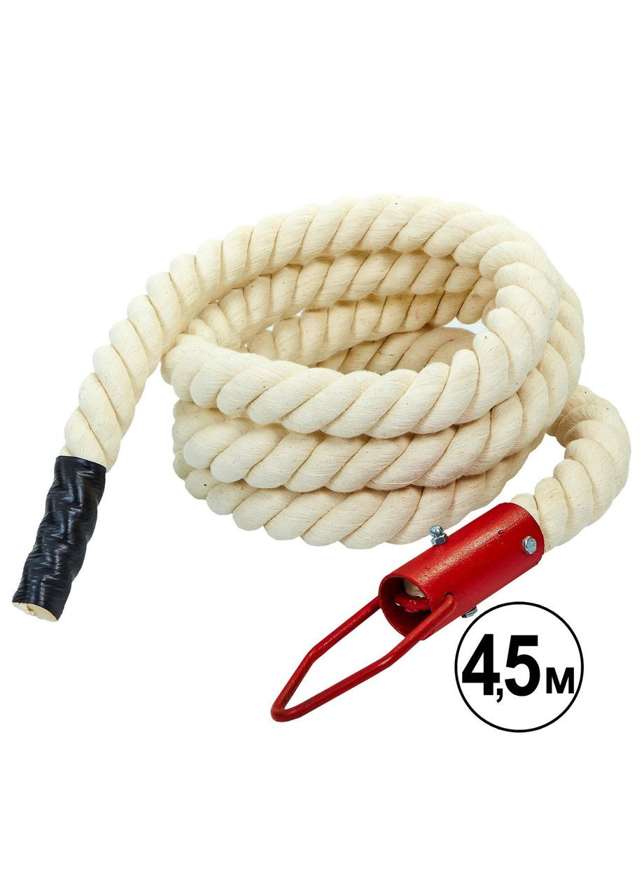 Канат спортивний для лазіння з кріпленням UR Pro (хлопок, l-4,5 м, d-4,5 см) (SO-5299) SP-Planeta (354703037)