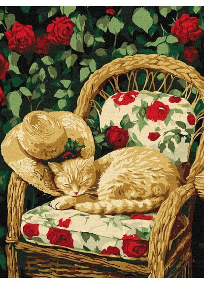 Картина за номерами - Кіт у саду ©art_selena_ua 30х40 см IDEYKA (362203512)