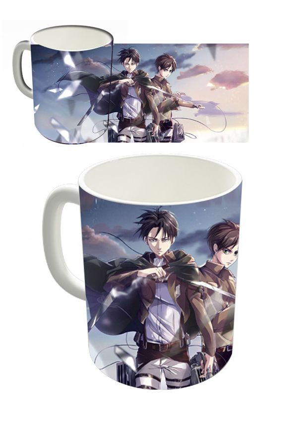 Чашка белая Эрен Леви аниме Атака титанов Attack on Titan (z0699) No Brand (327008005)