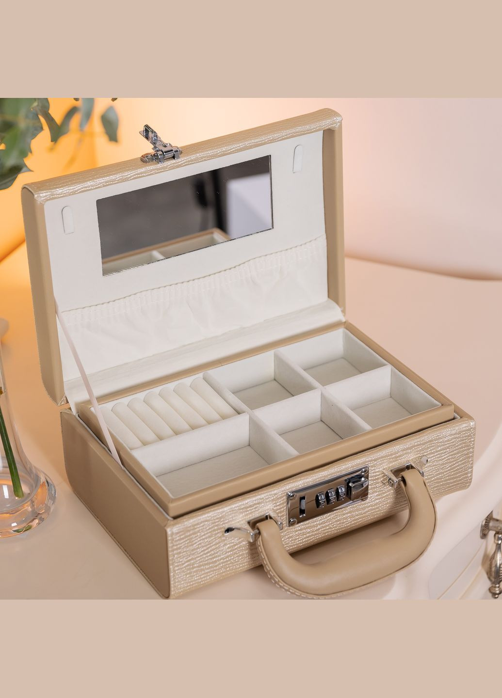 Кейс-органайзер для прикрас з кодовим замком 24х16х9,5 см, Yiwu (328603731)