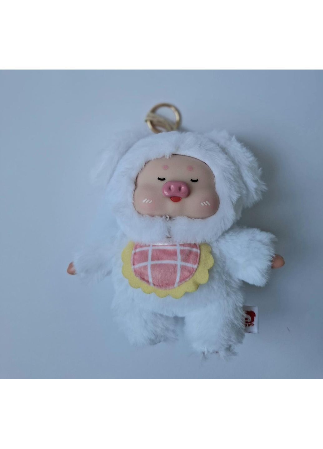 Плюшевая мягкая игрушка Свинка-брелок SAM-2141 белый 18см No Brand (356112240)