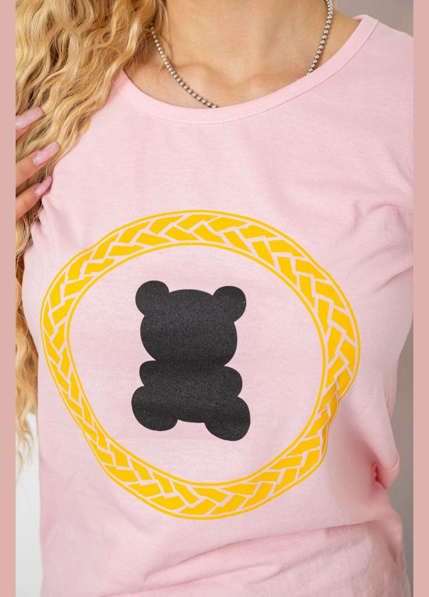 Футболка жіноча з принтом, колір м'ятний, 244R2216 Ager - (325216386)