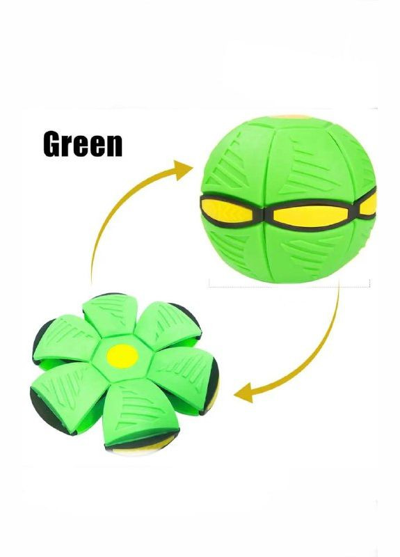 Фріз М'яч трансформер 2 в1 Flat Ball Disk M12081 Зелений Fun Game (327797424)