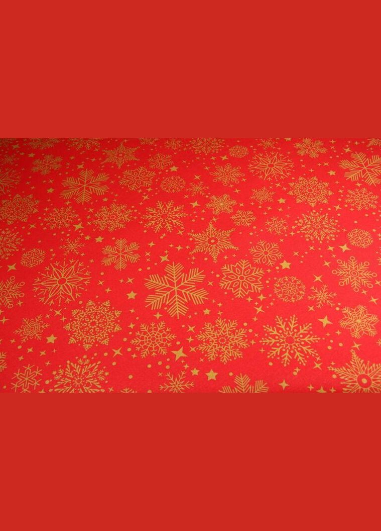 Новорічна скатертина на стіл з тефлоновим покриттям червона з сніжинками для прямокутного столу 120, 150 Maystat (305390530)