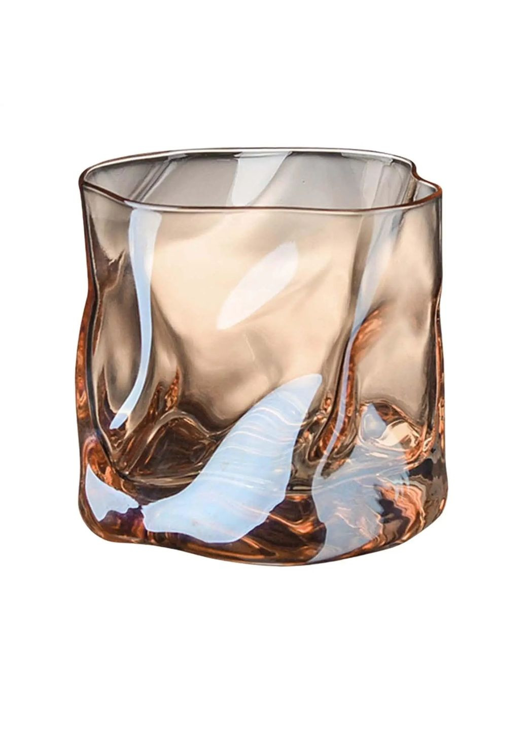 Оригінальна склянка для віскі Old Fashion Wave 250 мл, янтарна More (299914614)