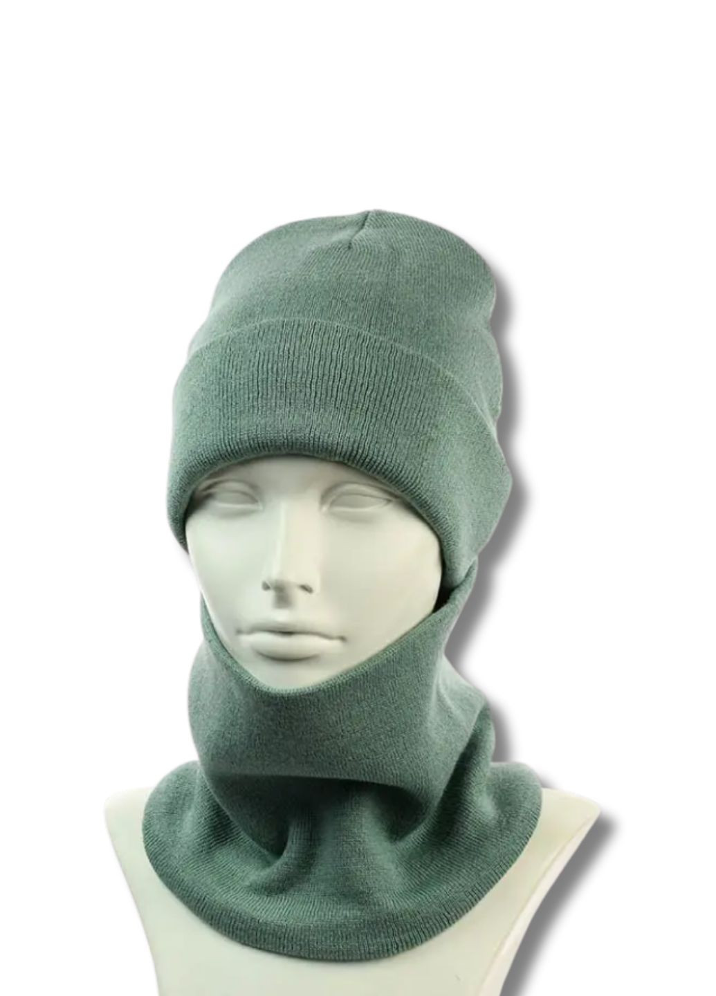 Демісезонний комплект шапка + бафф New No Brand Унісекс комплект (353685421)