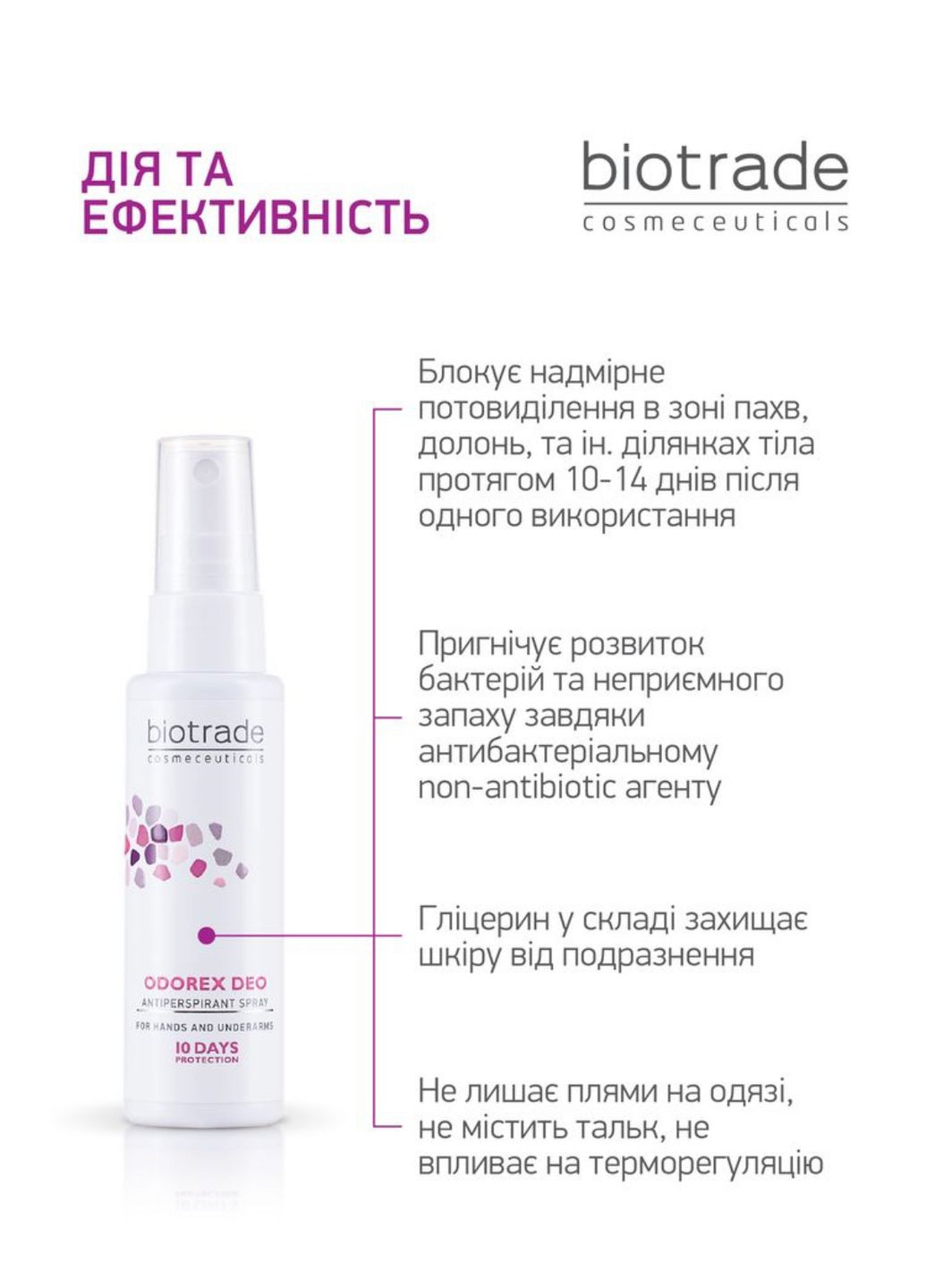Шариковый антиперспирант длительного действия "До 10 дней без пота и запаха" - Odorex Deo Antiperspirant Roll-On, 40 мл Biotrade (333997024)