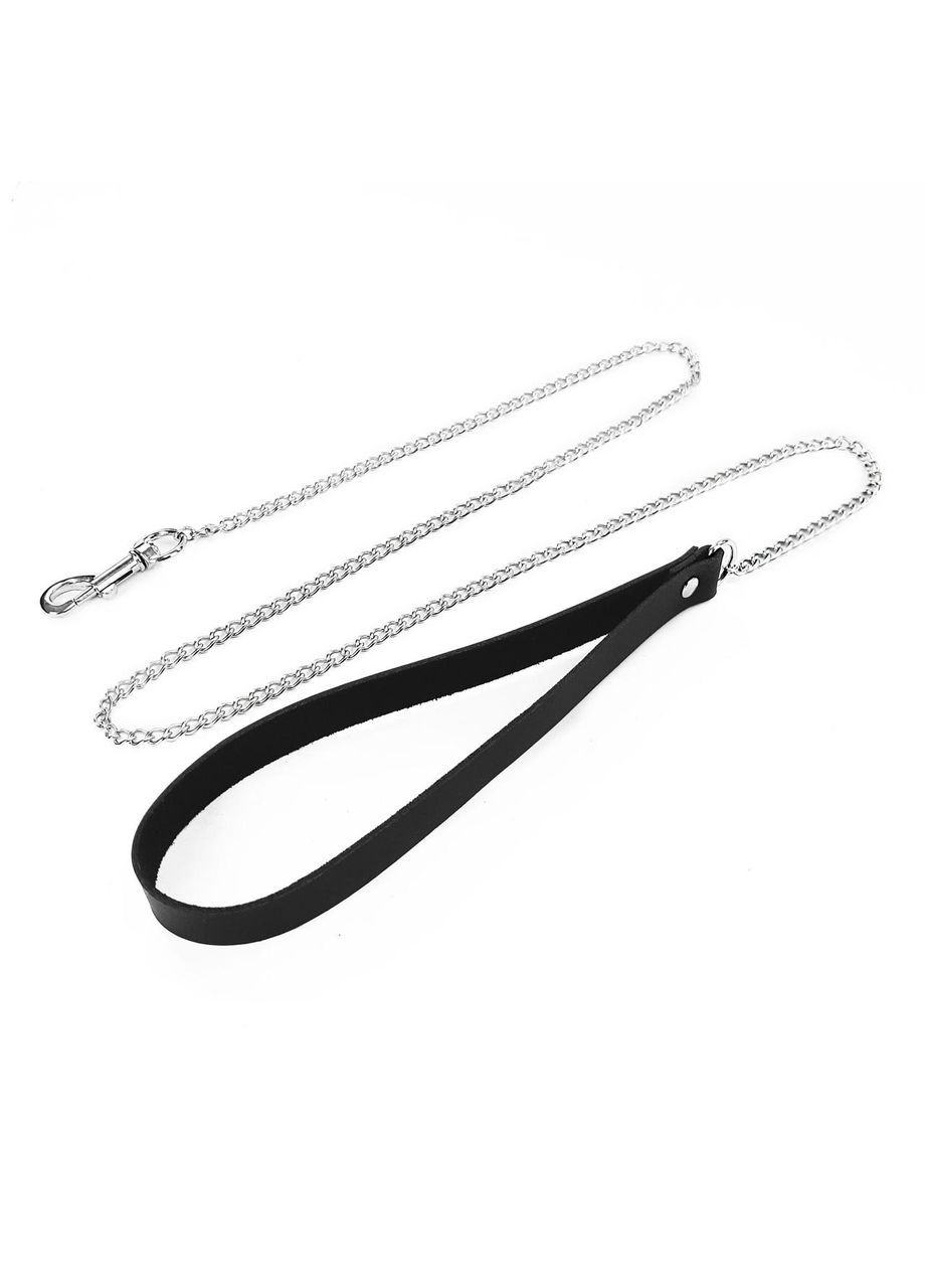 Повідець на ланцюжку із натуральної шкіри Art of Sex - Leash, колір Чорний No Brand (303896071)