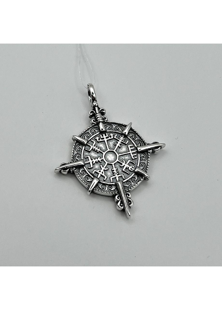 Амулет срібний "Шолом жаху Агісх'яльм" 9,6 г No Brand (369737559)