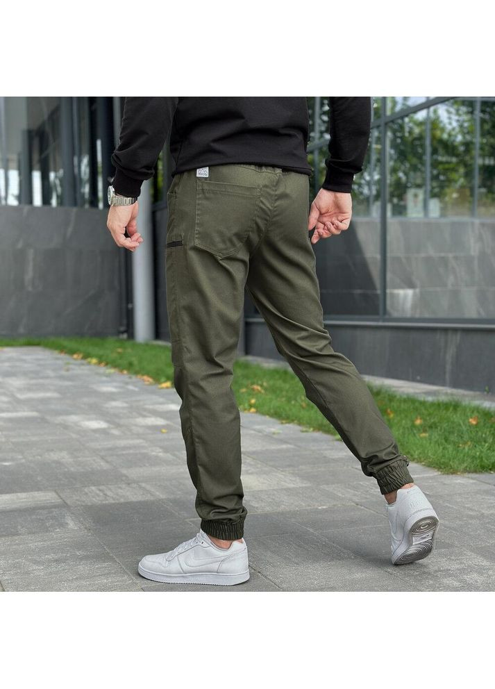 Хаки повседневный демисезонные зауженные брюки Freedom