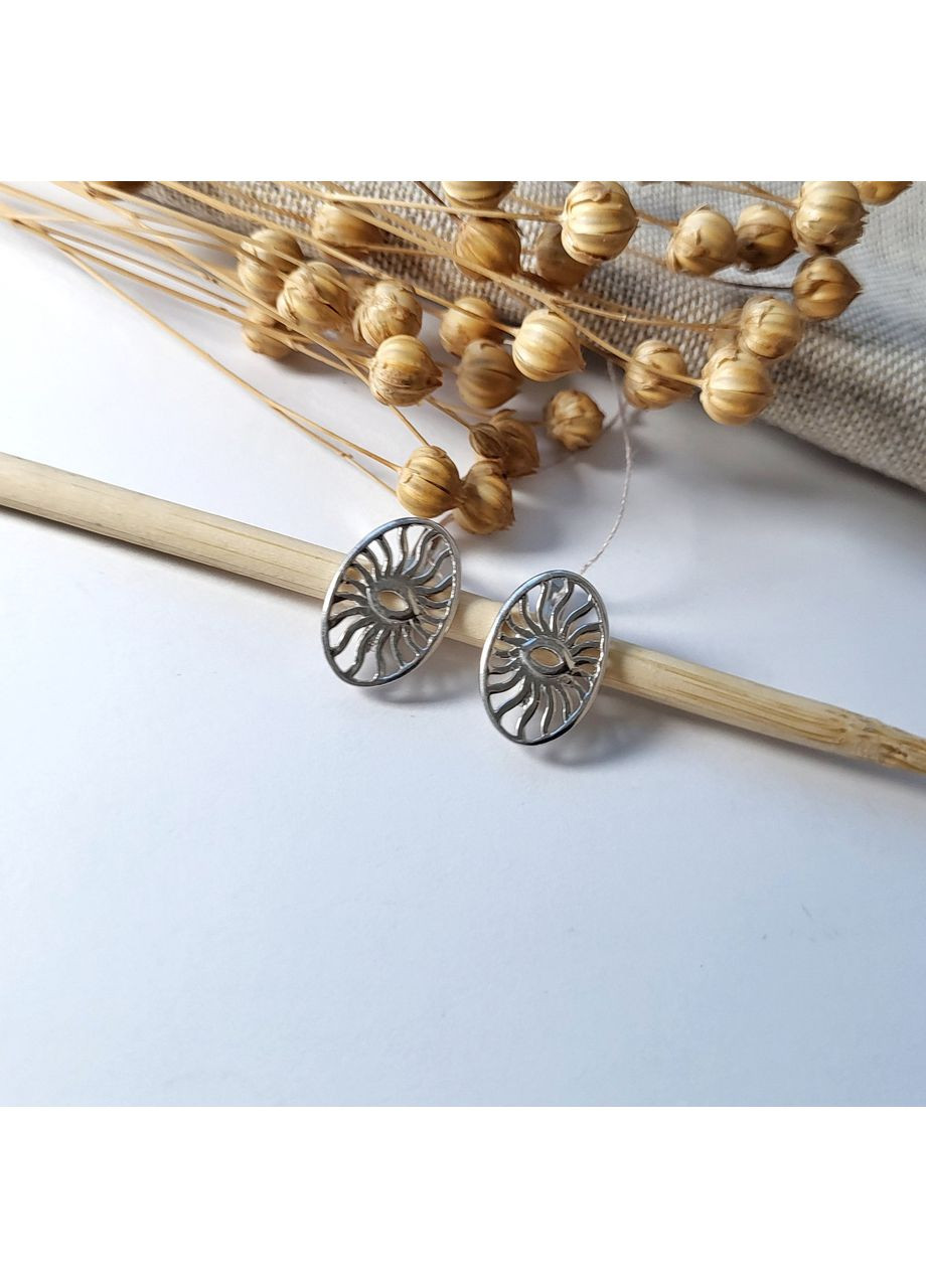 Серебряные серьги без Камней Глаз серебро 925 пробы 26018 2.45г No Brand (306741248)