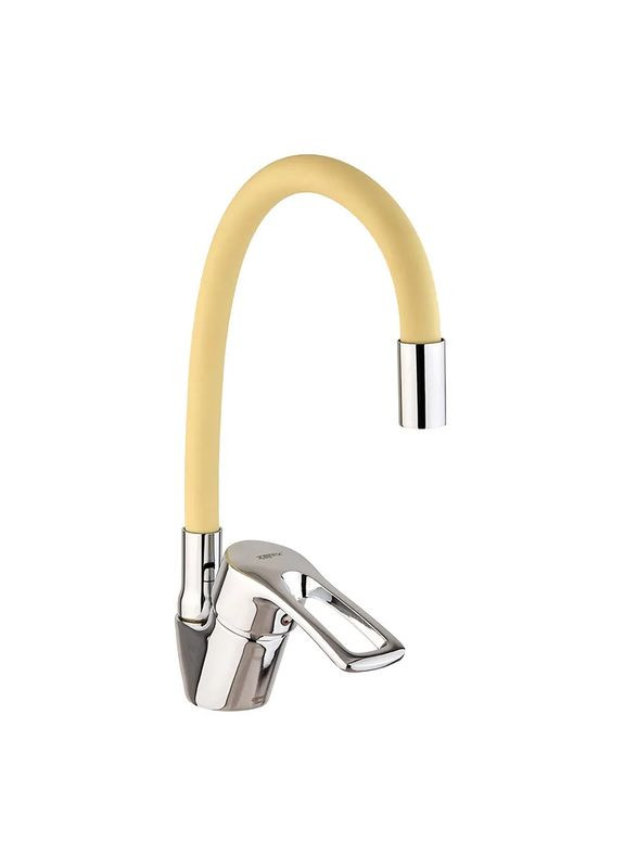 Кухонный смеситель YUB 181 с силиконовым изливом Reflector Ivory (ZX4976) Zerix (370948223)