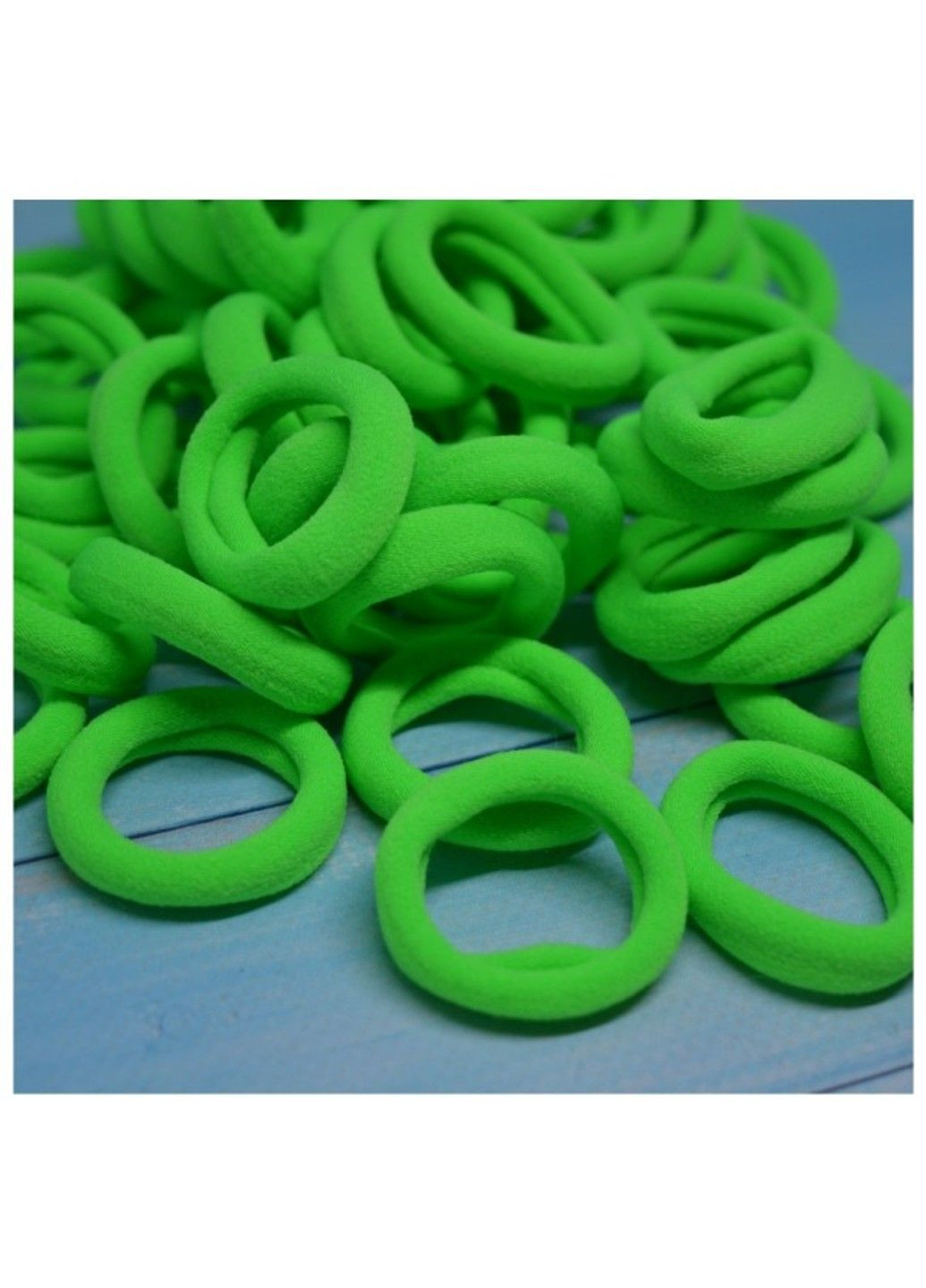 Набор резинок для волос, Калуш 4 см, цвет-салатовый, упаковка 25 шт. No Brand (313103267)