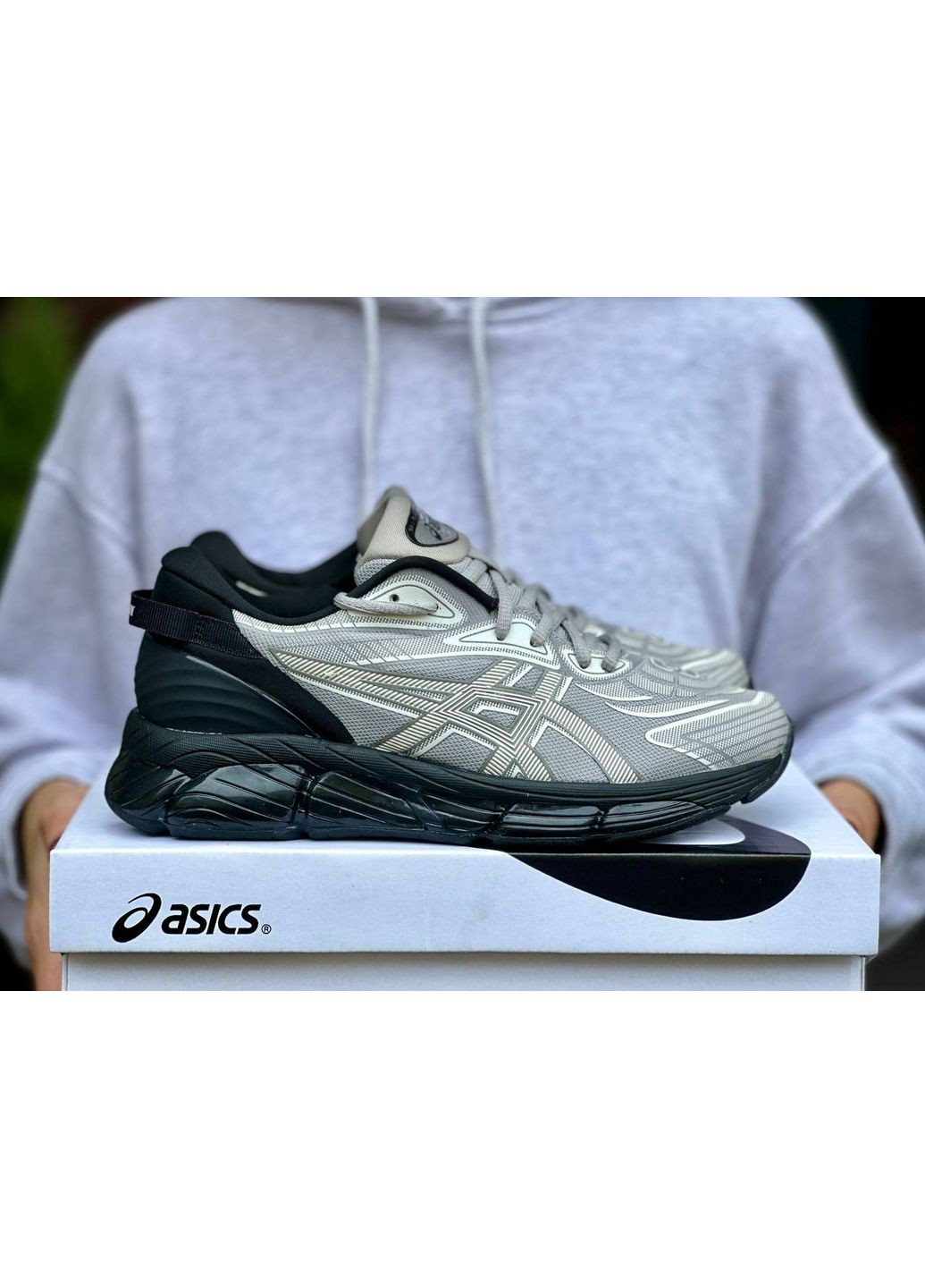 Сірі Осінні кросівки чоловічі asics gel-quantum x c.p. company 360 grey black асікс гель квантум No Brand