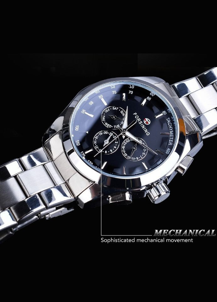 Чоловічий механічний наручний годинник Forsining S899 люкс якість механіка Срібло Winner (335053665)