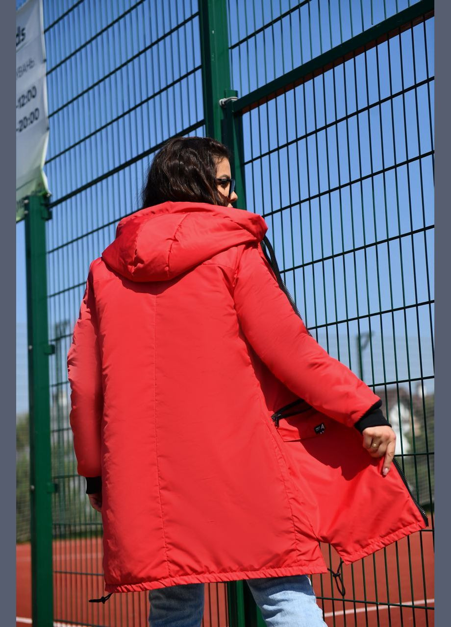 Красная женская куртка с капюшоном цвет красный р.48/50 449633 New Trend