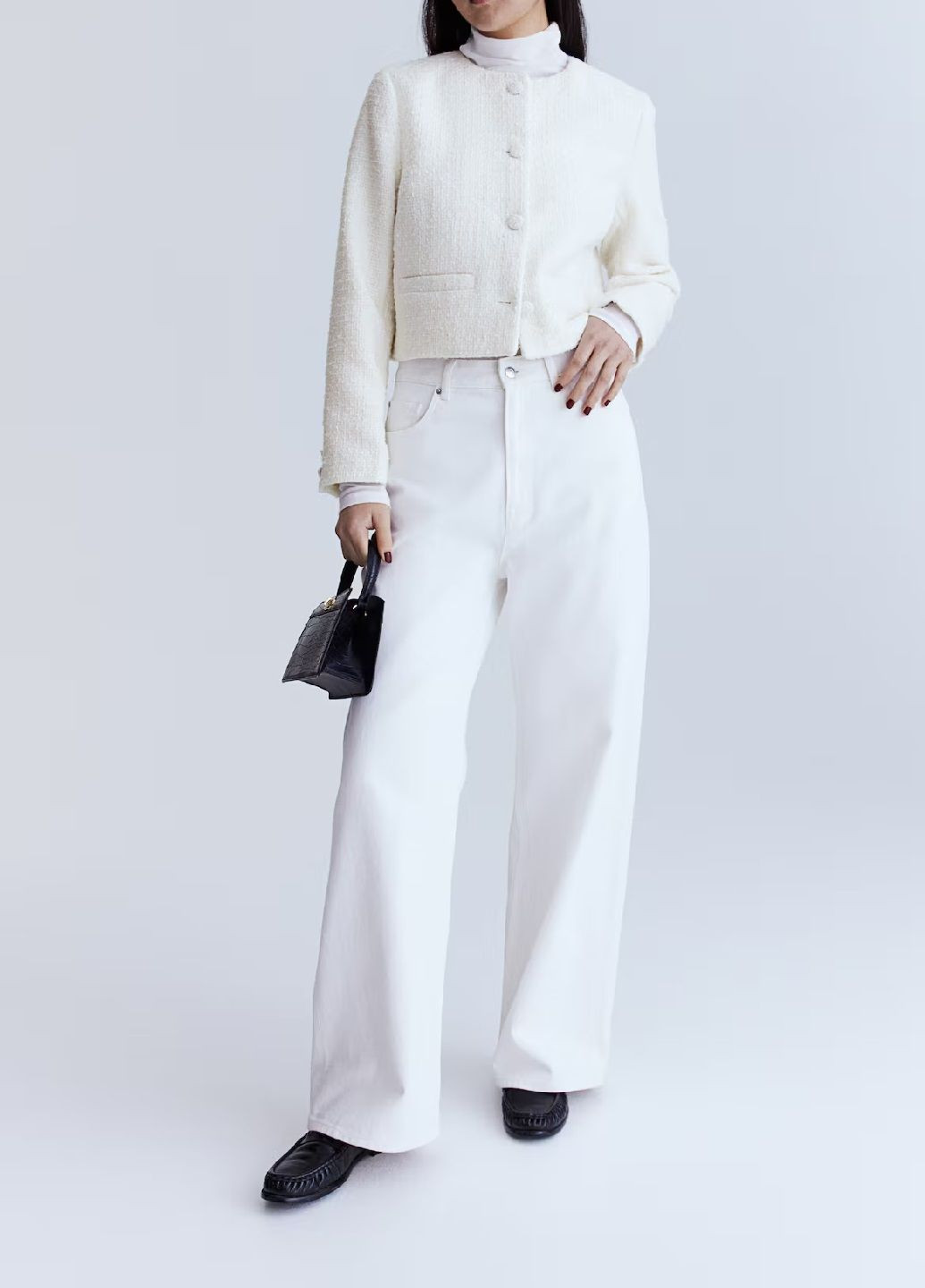 Молочна демісезонна куртка H&M