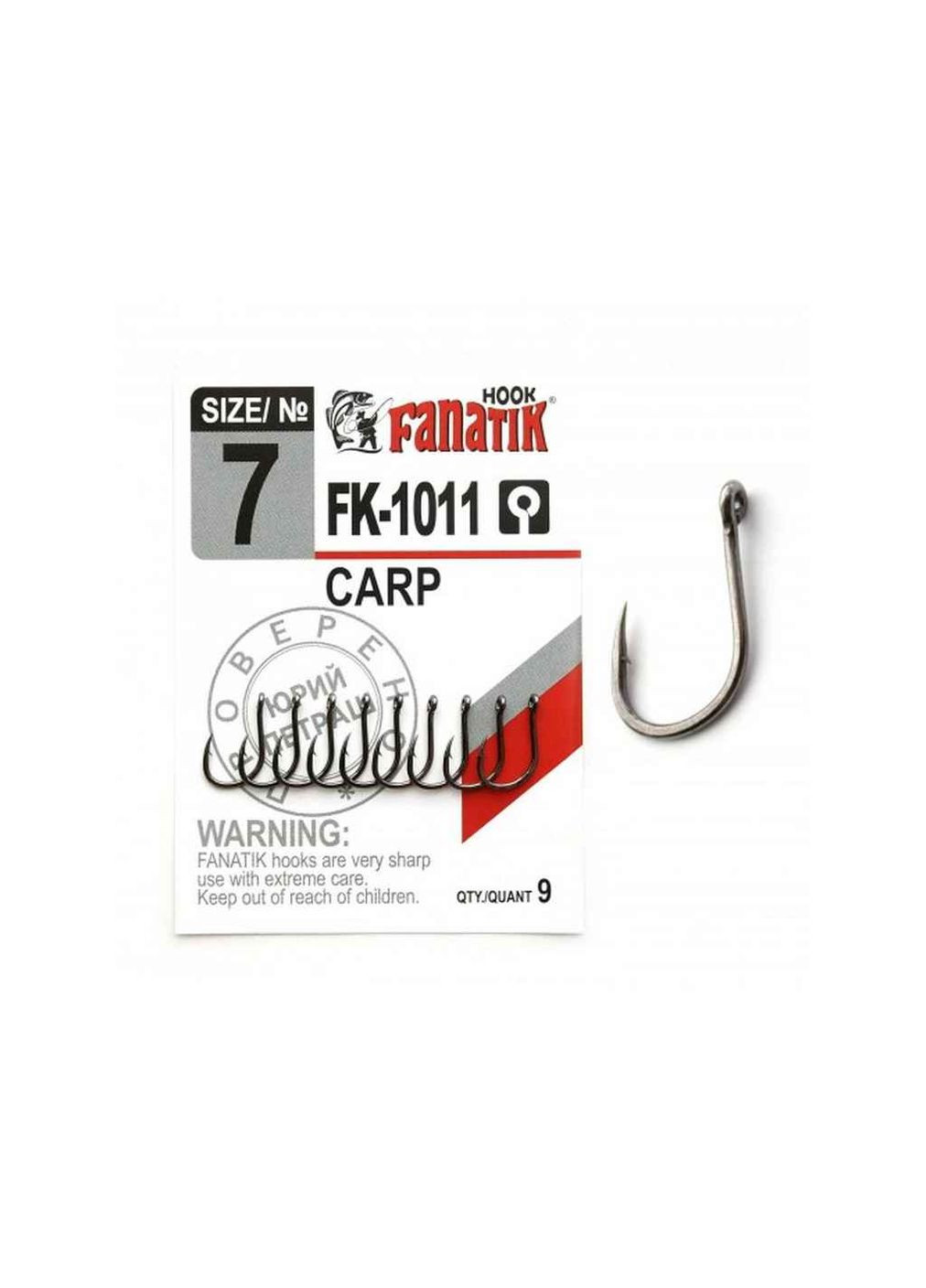 Гачок FK-1011 9шт/уп CARP Fanatik (357216496)