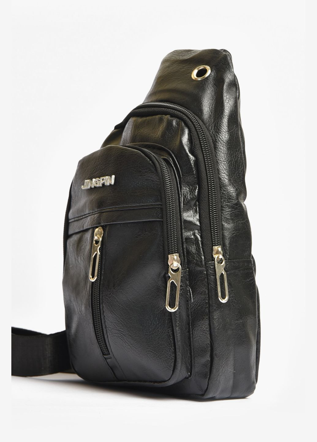 Сумка мужская через плечо из экокожи черного цвета Let's Shop (336147657)