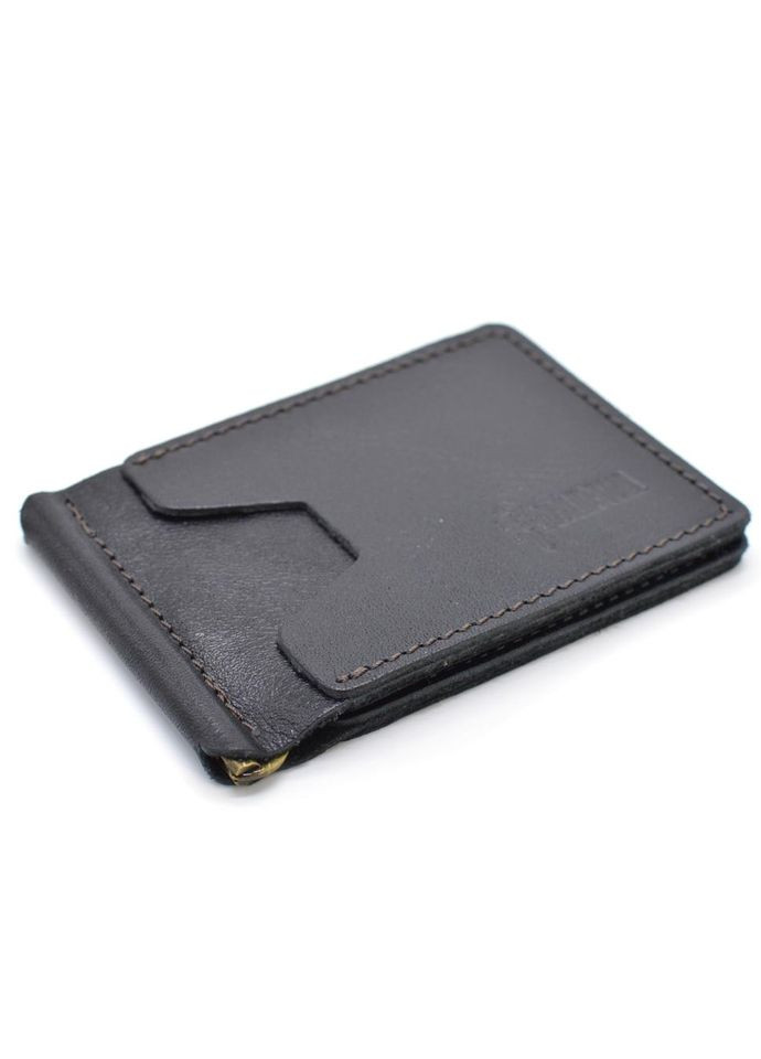 Шкіряний затискач для грошей м'який чорний GA-hold-001 TARWA (301907207)