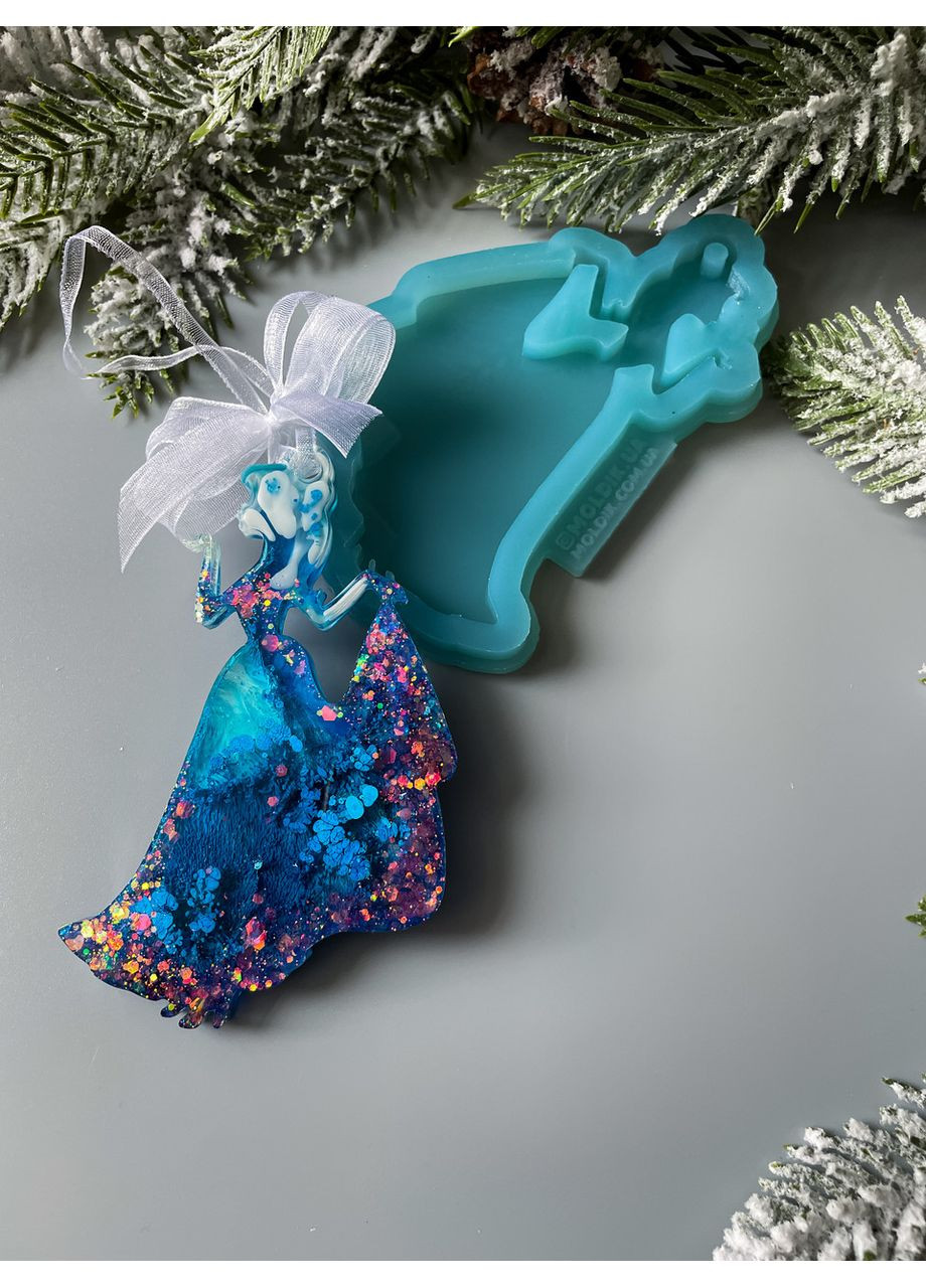 Молд Белль форма для новорічних іграшок на ялинку силіконова форма для епоксидної смоли No Brand (370566421)