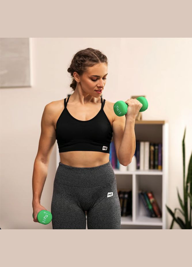 Гантелі для фітнесу неопренові круглі HS-V020DR 2x2кг Hop-Sport (303126866)