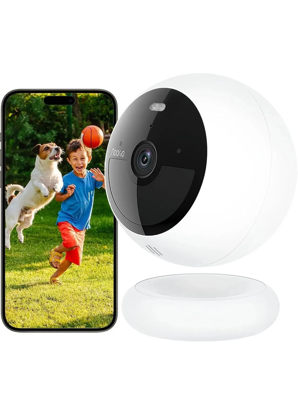 Беспроводная Wi-Fi камера видеонаблюдения Noorio B200, Full HD 1080P, аккумуляторная, цветное ночное видение, AI-обнаружение No Brand (393979082)
