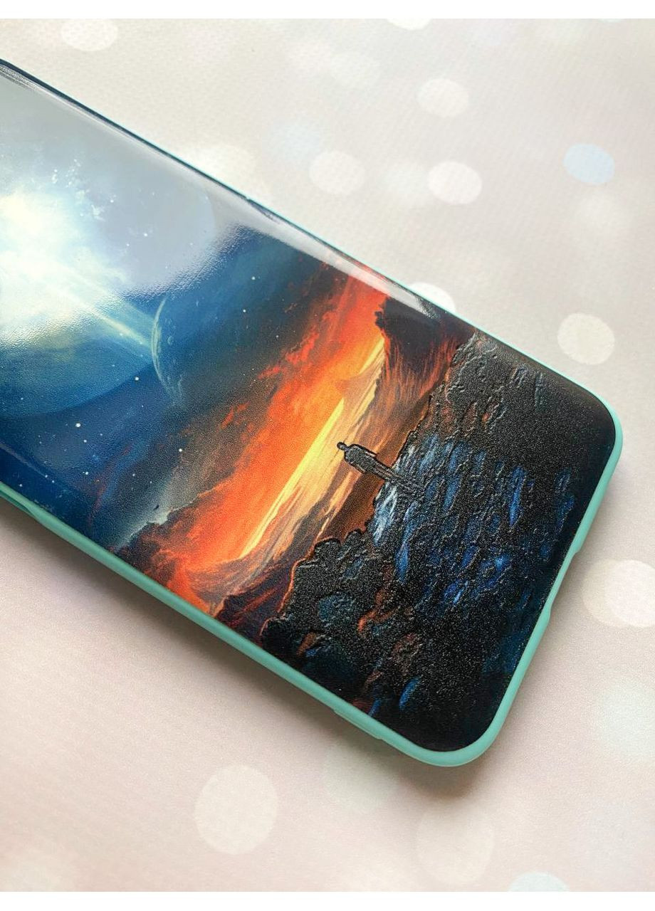 Чехол с бирюзовыми боками на iPhone 13 Pro Max:: Космос (принт 247) Creative (360704603)