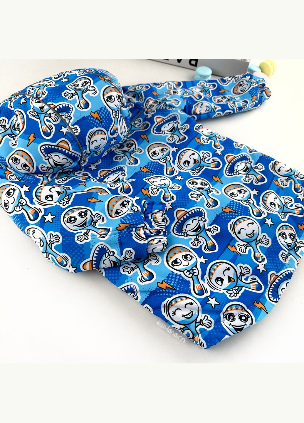 Комбинированная демисезонная куртка на слимтексе и нейлоне принт демисезонный разноцветный 1-jac-ny-sl-dh-p-80-1-06241 Marakas