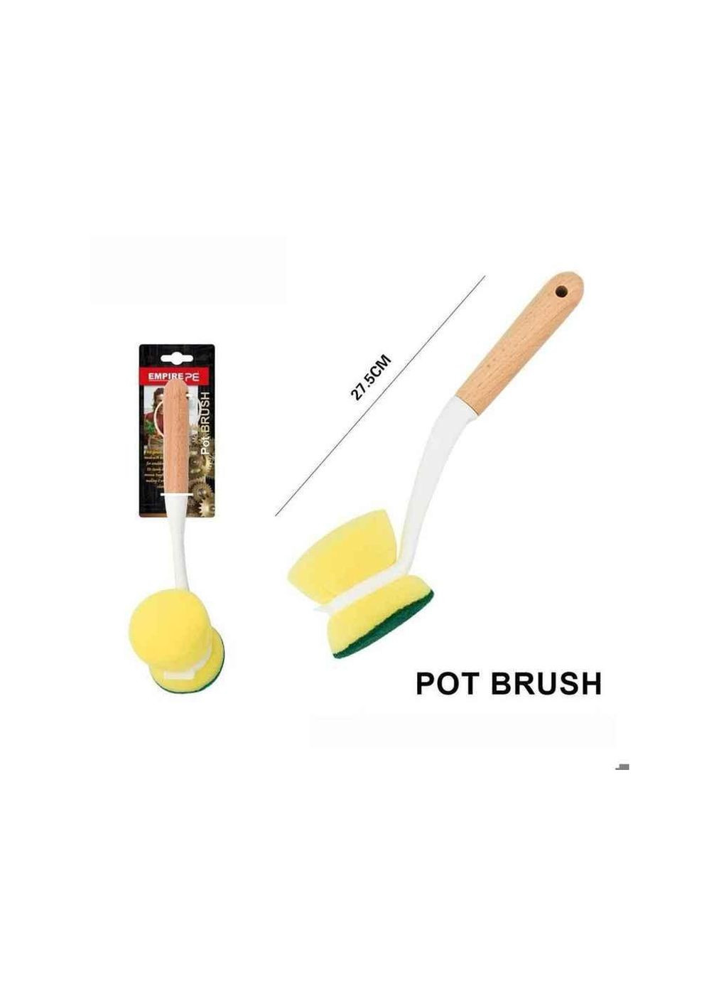 Губка для миття посуду з ручкою 27,5см Вуд 1456 ТМ Empire (315725820)