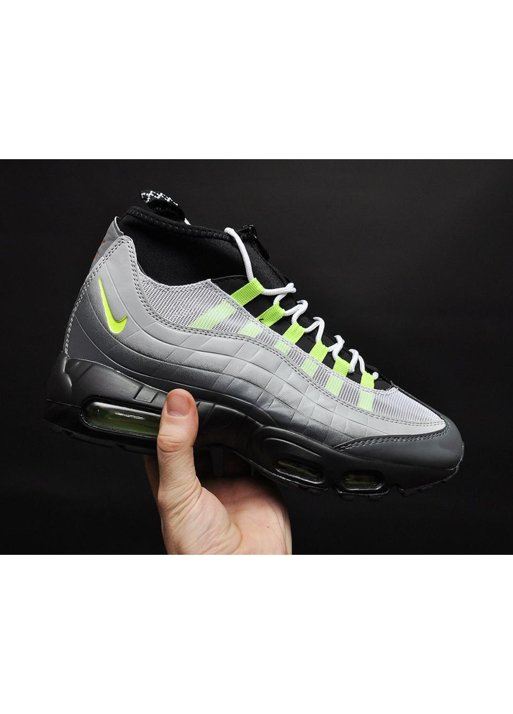 КРОССОВКИ ЖЕНСКИЕ NIKE AIR MAX 95 SNEAKERBOOT GREEDY EDITION GRAY НАЙК АИР МАКС 95 No Brand серые зима (367171981)