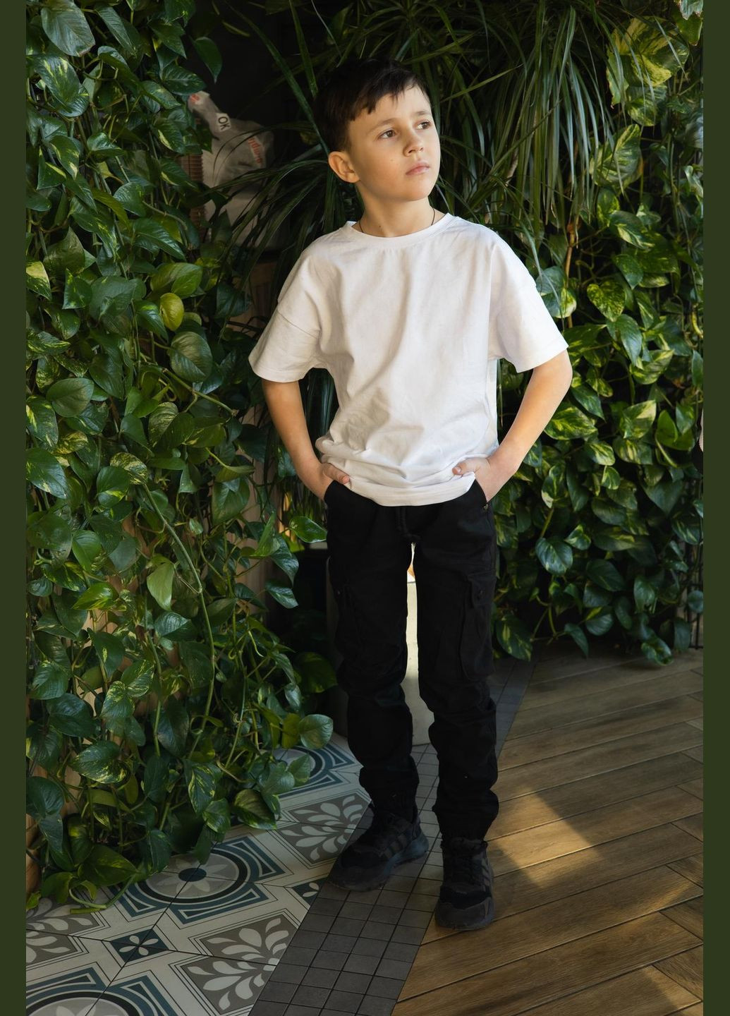 Біла літня футболка біла оверсайз для хлопчика IRmAS оверсайз