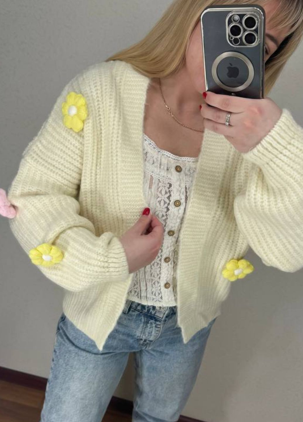 Молочный демисезонный кардиган Allthings