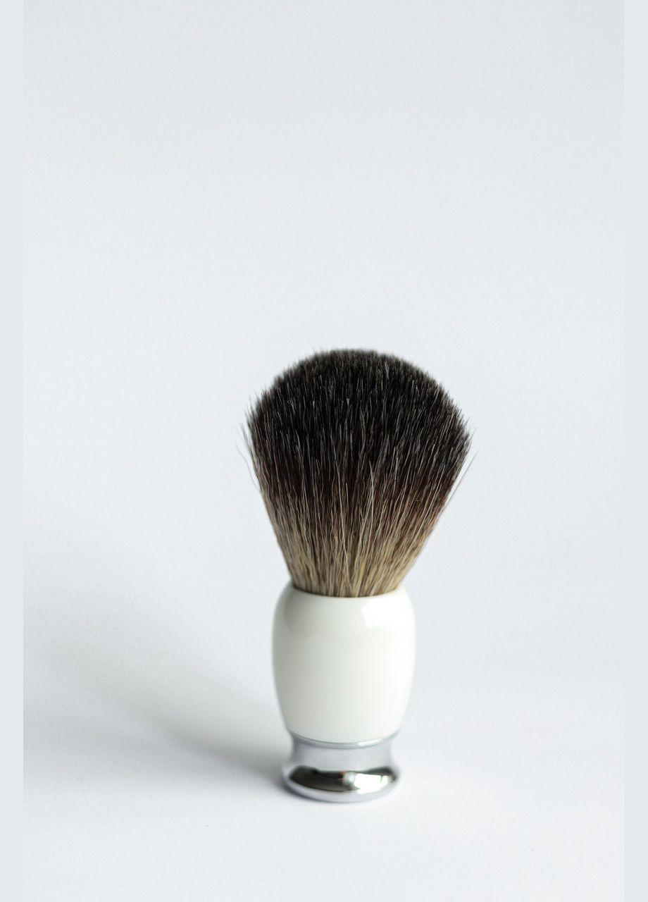 Помазок із синтетичного ворсу та білою ручкою No Brand (314950586)