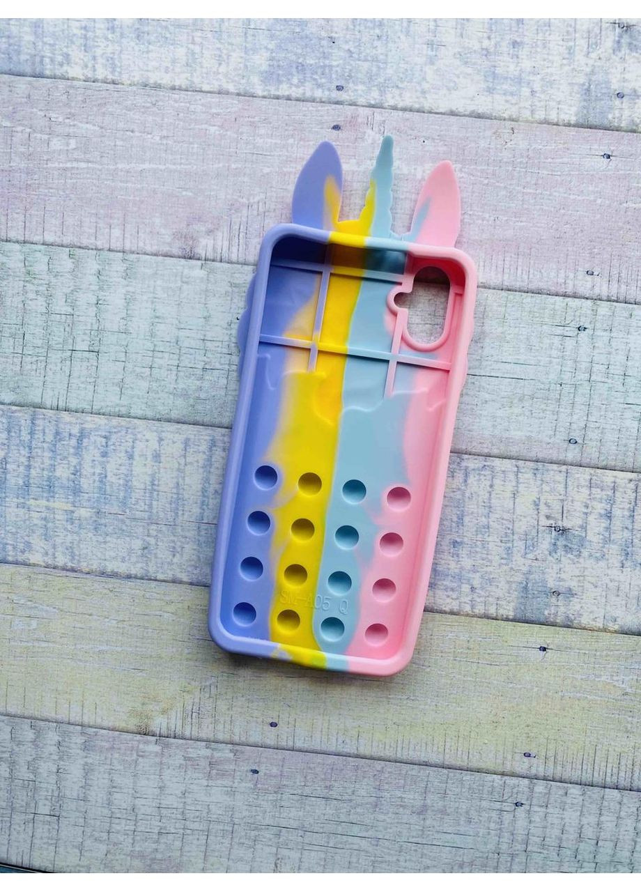 Силиконовый чехол Попит Антистресс Pop It для Samsung Galaxy A05 (A055) Единорог Creative (360691042)
