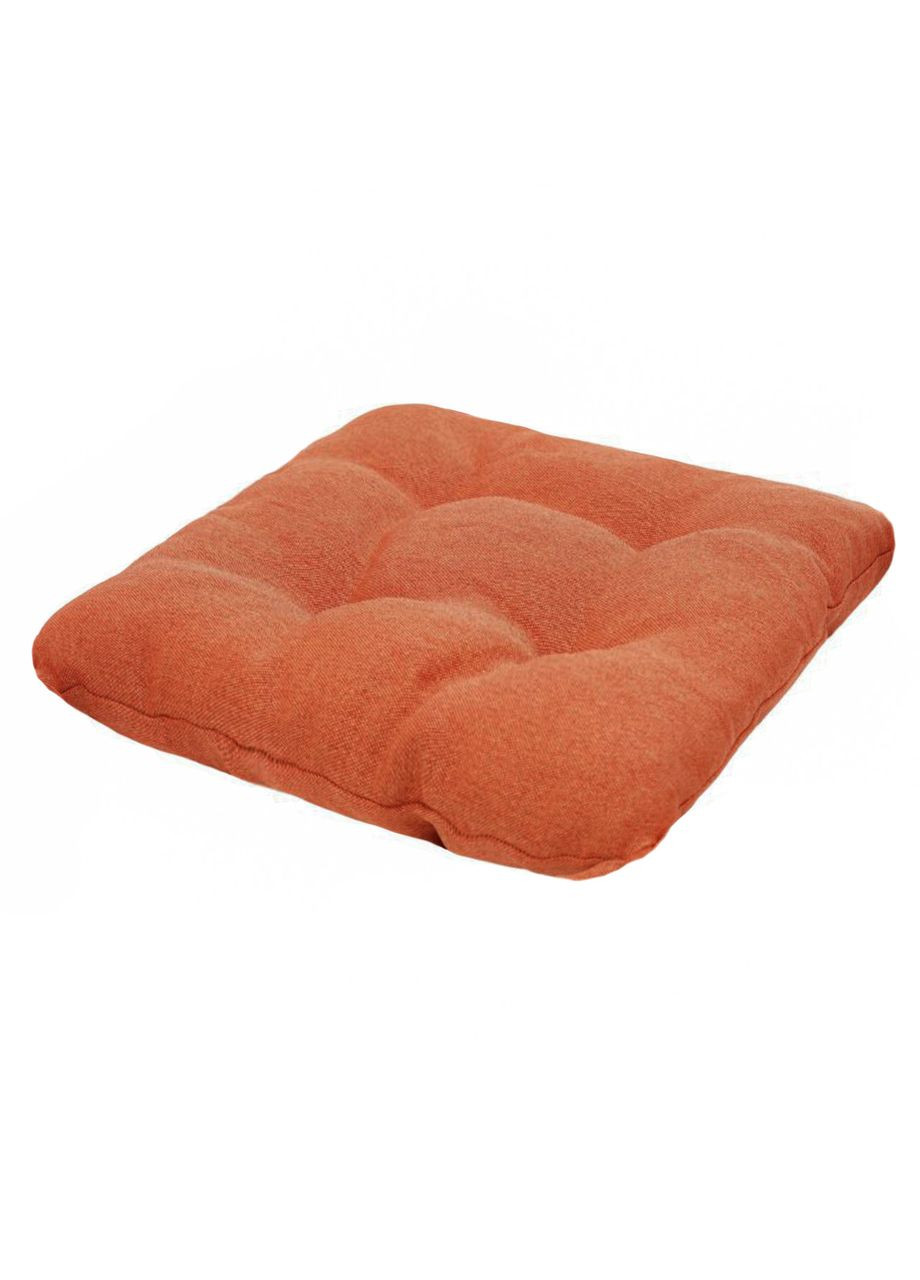 Подушка на садові стільці рогожка см помаранчевий No Brand (324828797)