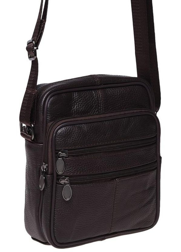 Сумка планшет через плечо мужская из натуральной кожи маленькая Коричневый 36911 Borsa Leather (353689926)