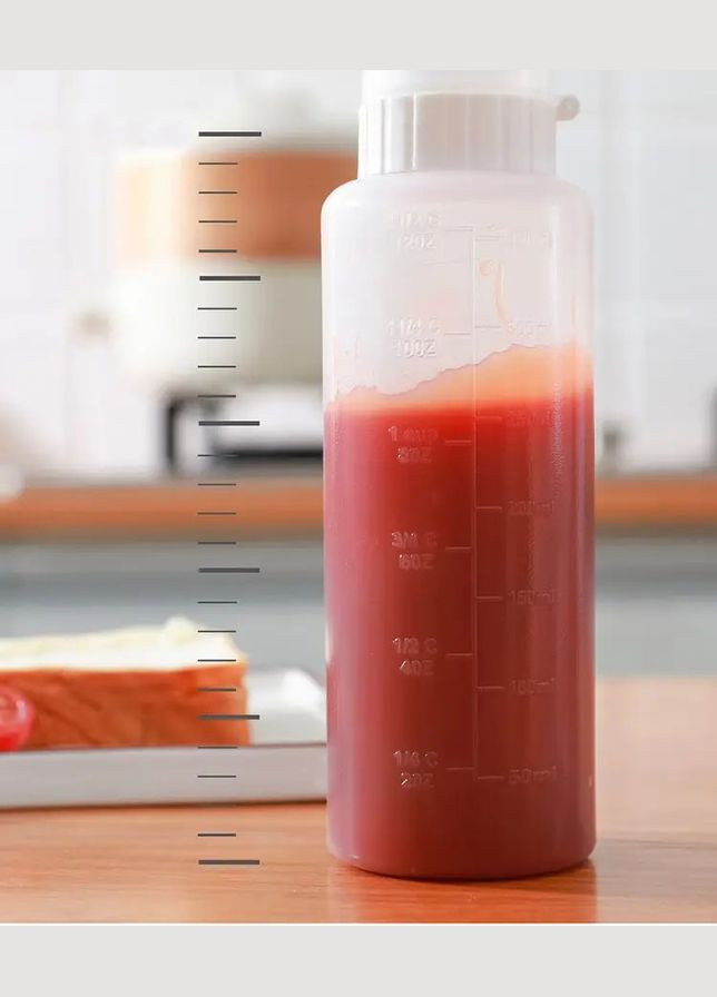 Бутылка Прозрачная Пластиковая для соуса, кетчупа и других жидких продуктов объем 175 мл (5024522) Clefers (316509647)