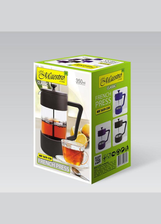 Френч-пресс (заварник) для чая и кофе 350 мл (MR-1659-350) Коричневый Maestro (334006618)