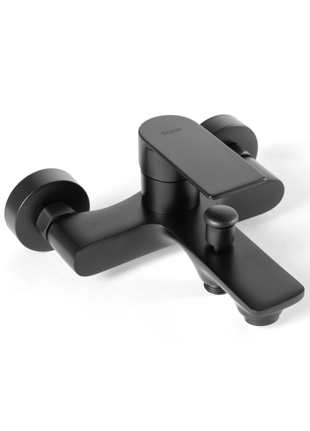 Смеситель для ванны и душа MAYSON BLACK черный настенный с изливом Rea (353495555)