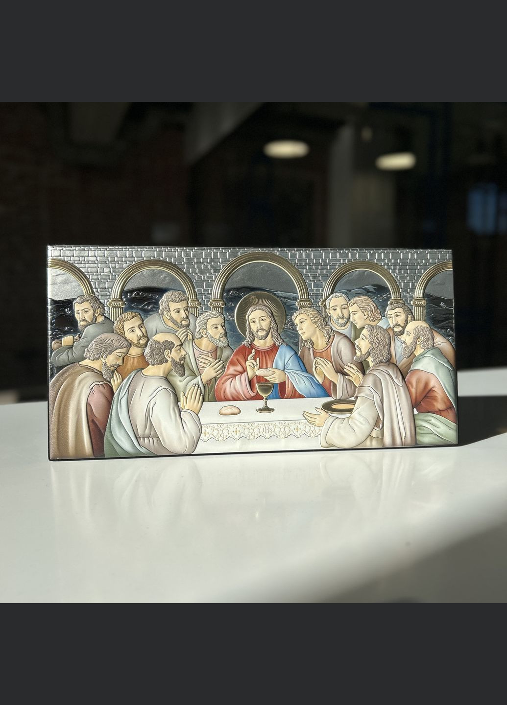 Срібна ікона Тайна вечеря (43 x 22 см) AE0290/4DC Atelier (337363538)