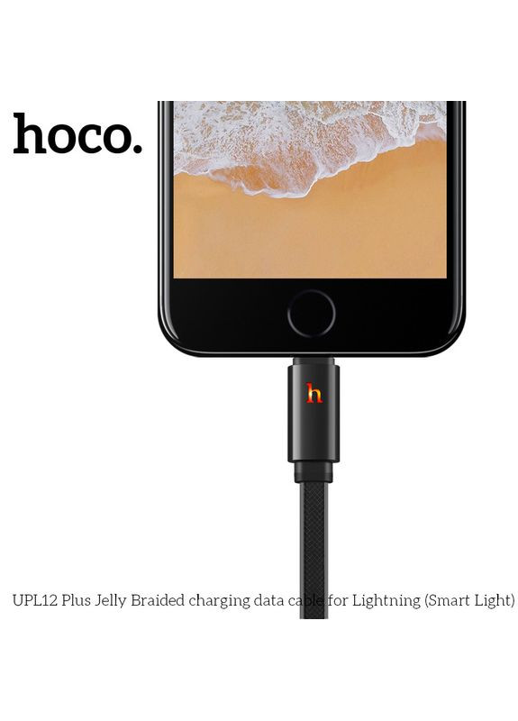 Кабель для зарядки телефона Lightning Apple Iphone with LED Jelly UPL12 Plus |120см 2.4A| Hoco (337351943)