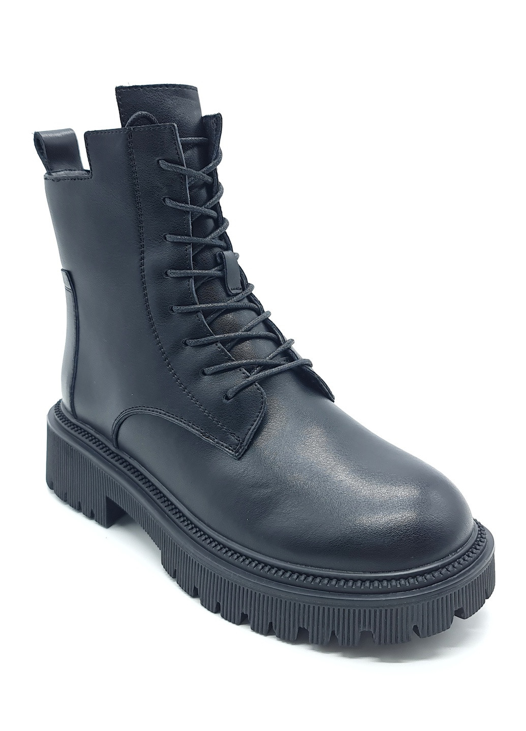 Жіночі черевики на овчині чорні шкіряні YA-19-5 230 мм (р) Yalasou (259299674)