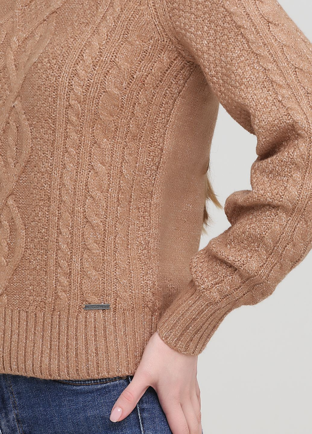 Світло-коричневий демісезонний светр жіночий - светр af8118w Abercrombie & Fitch