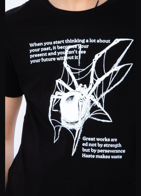 Чорна літня футболка для хлопчика (підліткова) Носи своє 1505257