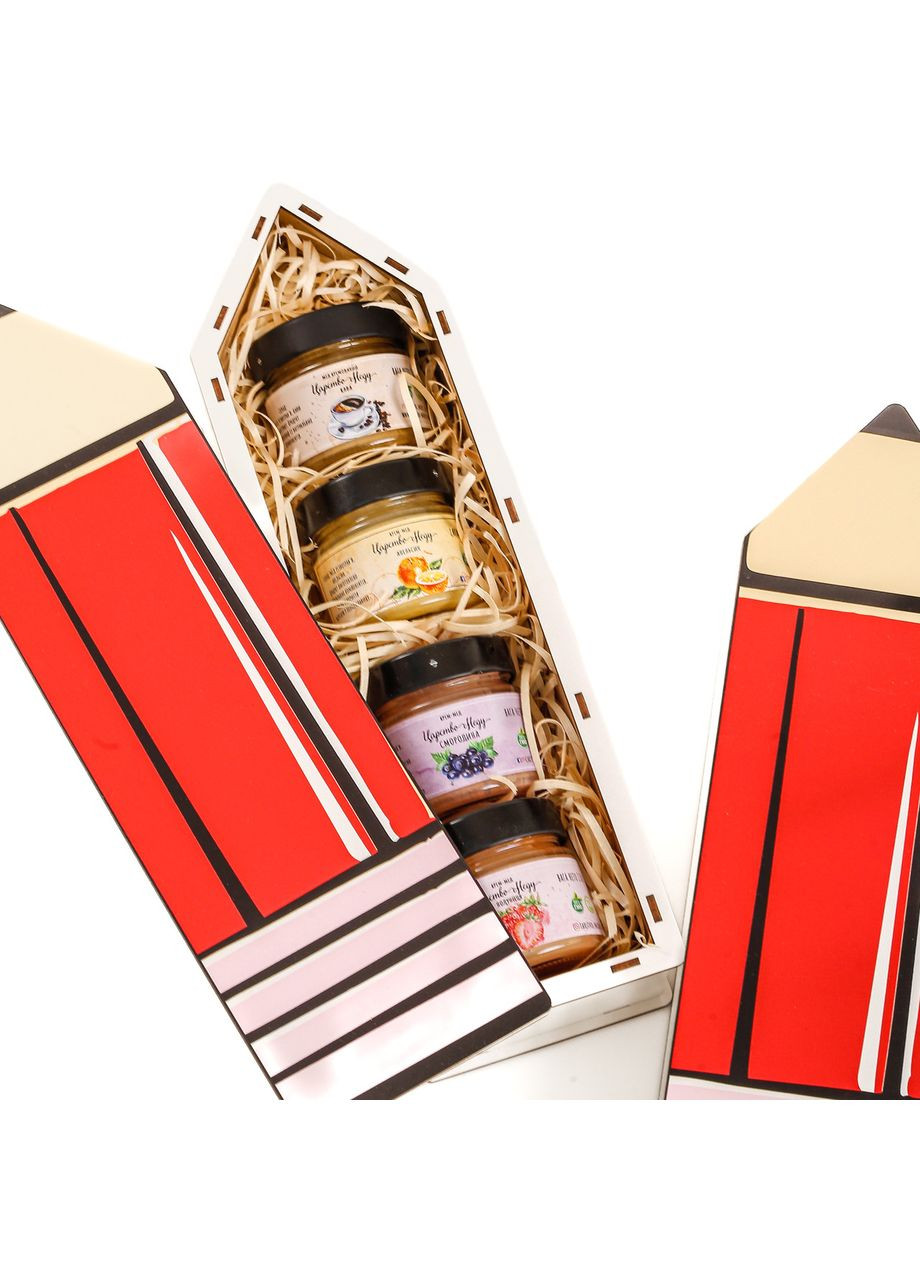 Подарунковий набір для вчителя в дерев'яній коробочці №101 крем-мед Царство Меду (330027745)
