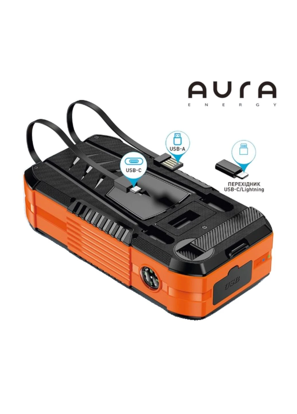 Powerbank NRG-40SE ARM SOLAR 40000 mAh Dynamo charging Green (PBANRG40SEG) AURA (378127880)