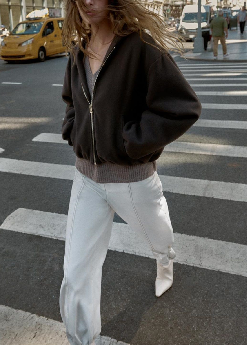 Коричнева демісезонна куртка Zara